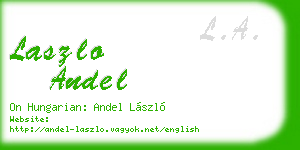 laszlo andel business card