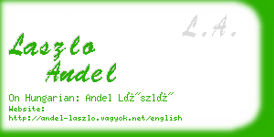 laszlo andel business card